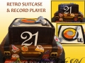 RETRO SUITCASE AND RECORD PLAYER