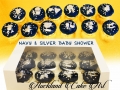 navy & silver baby shower
