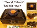 WOOD CABINET RECORD PLAYER