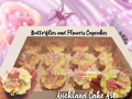BUTTERFLIES AND FLOWERS CUPCAKES