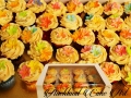 RAINBOW FRANGIPANI CUPCAKES