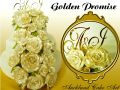 GOLDEN PROMISE WEDDING CAKE